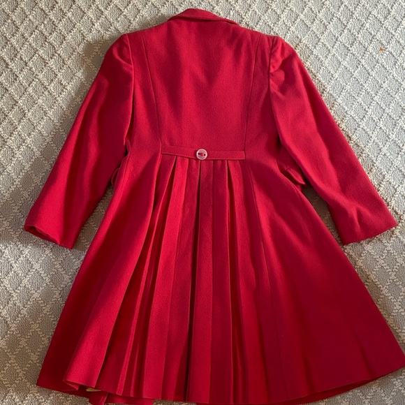 Vintage Red Double-breasted Swing Coat - Picture 6 of 10